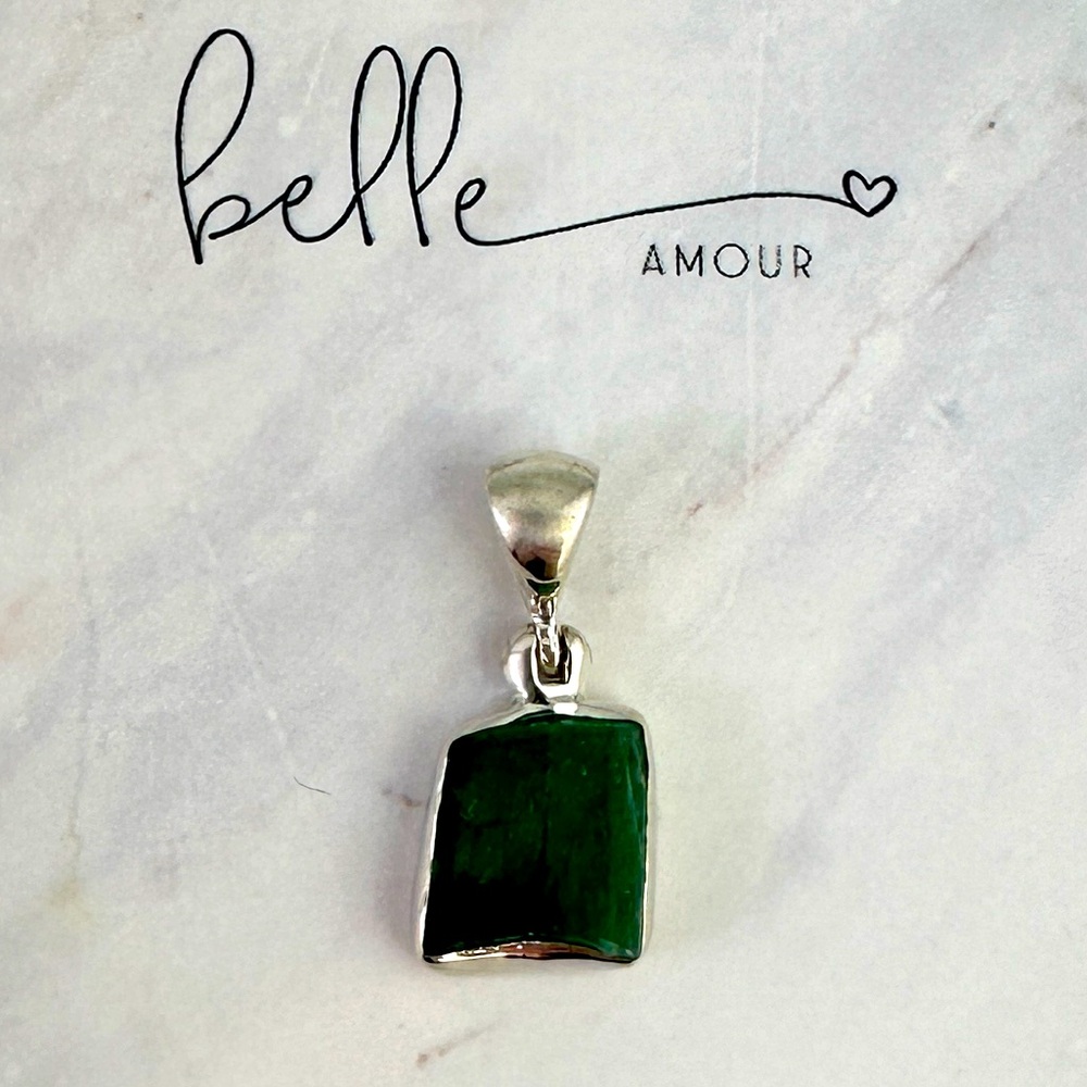 Emerald - Curated Artisan Sterling Silver Pendant